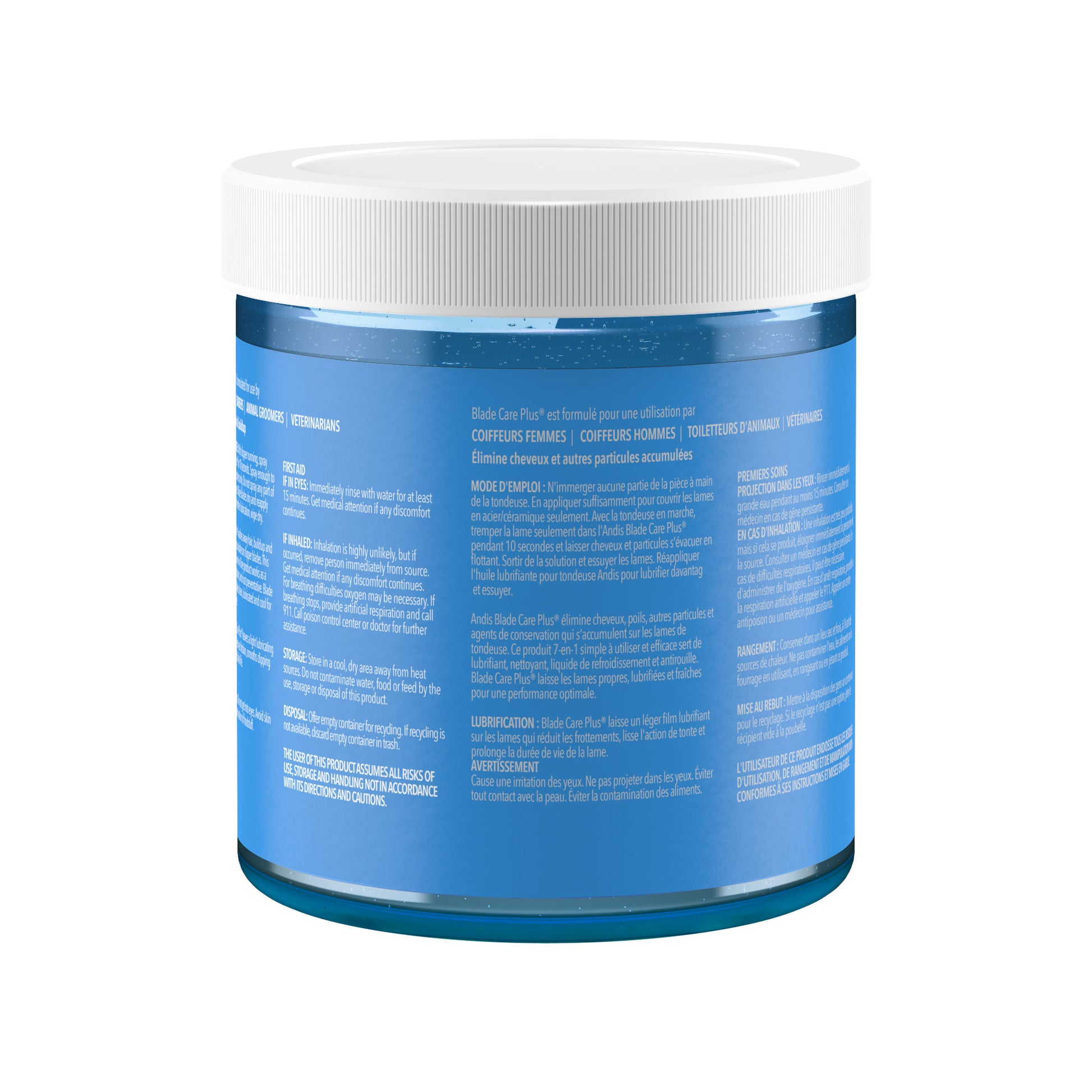 Andis 7-in-1 Blade Care Dip Jar side of Jar