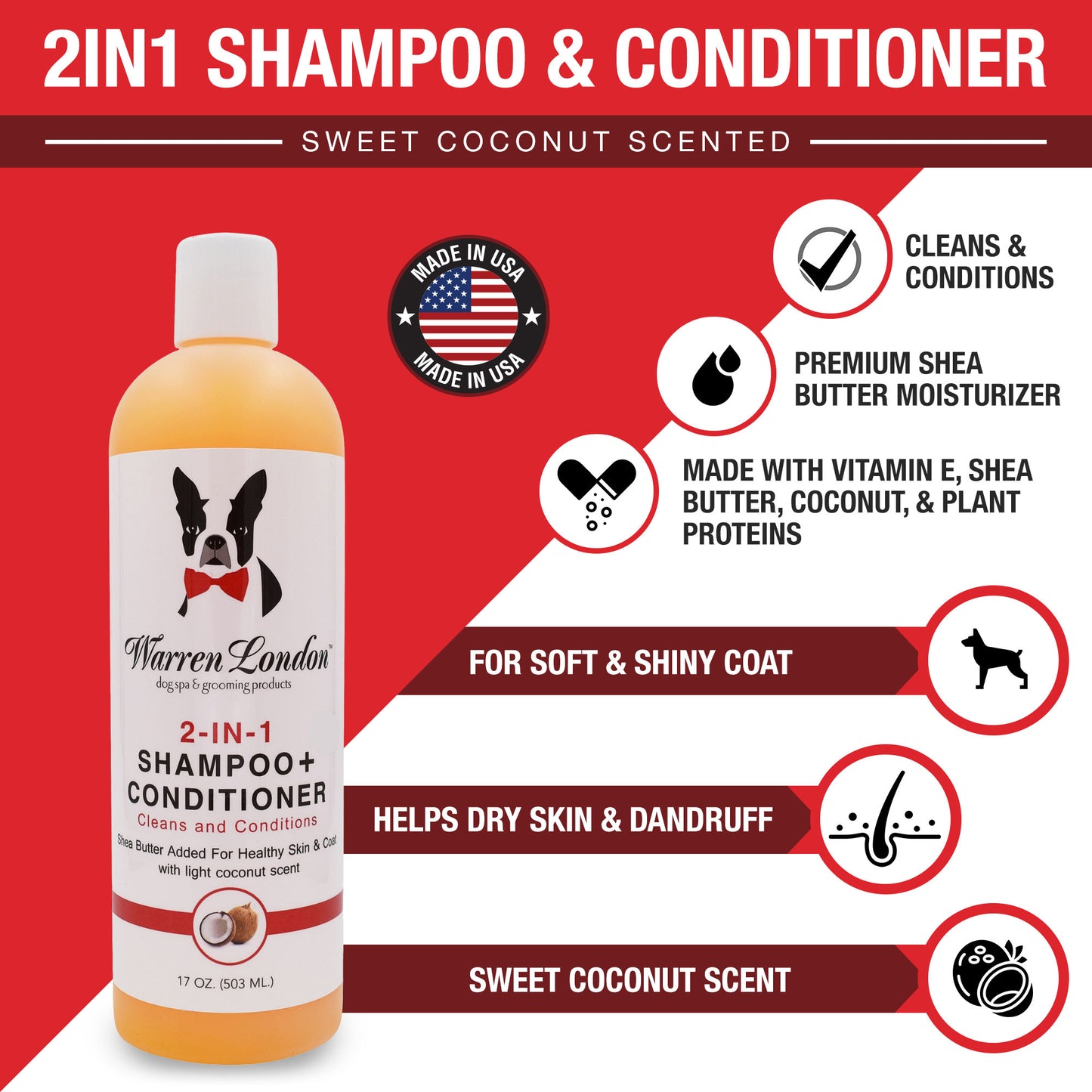 Warren London 2-in-1 Pet Shampoo Benefits