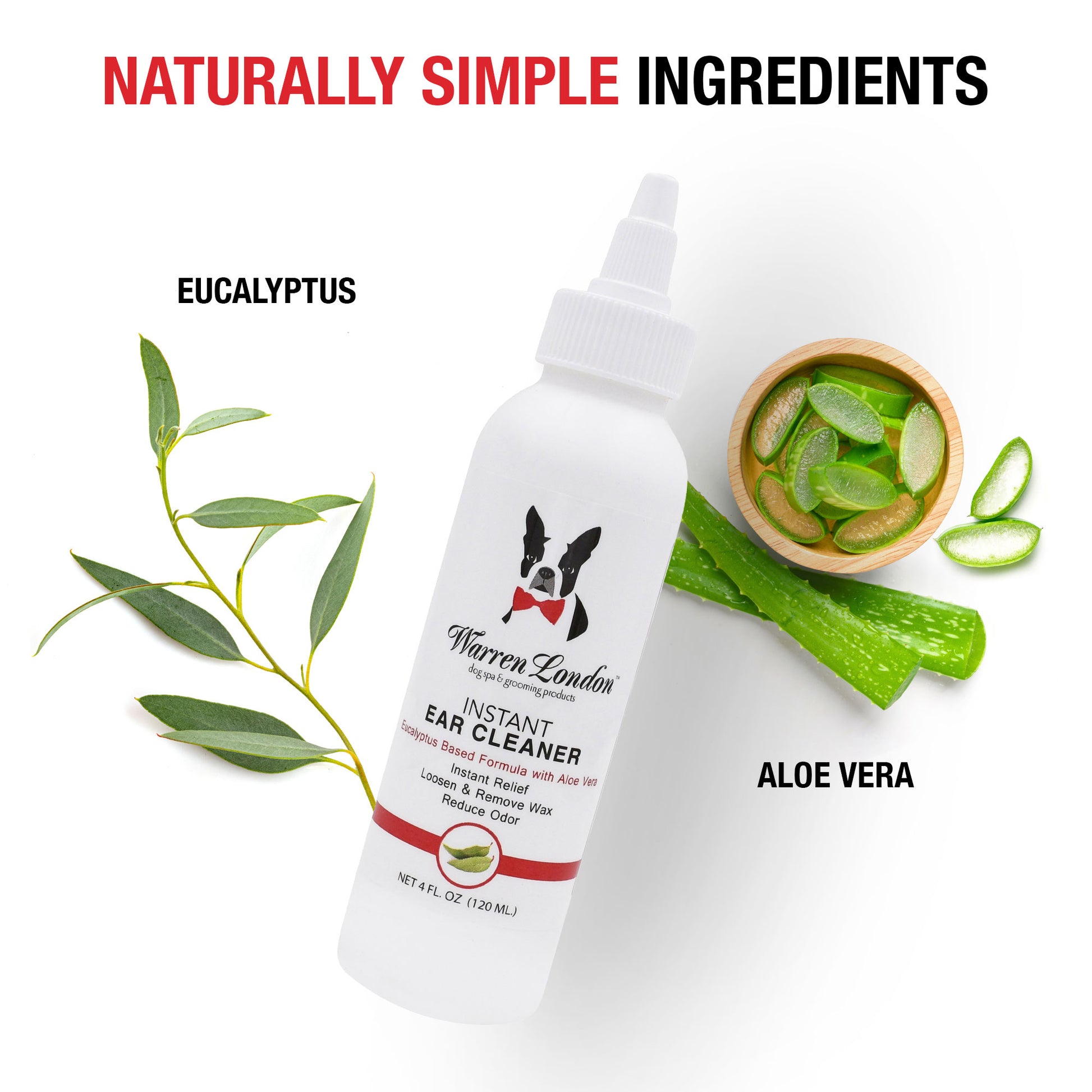 Instant Ear Cleaner Back of Bottle Ingredients