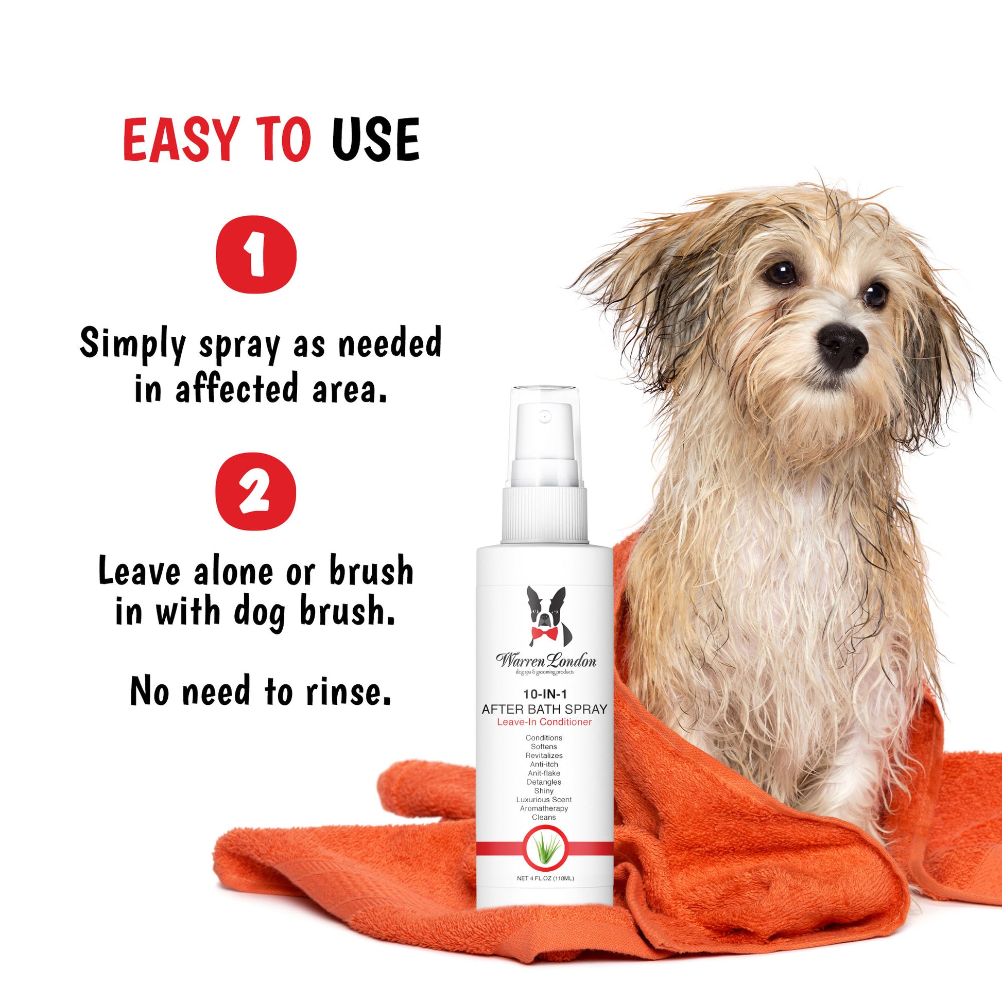 Warren London 10-in-1 After Bath Spray Easy to Use