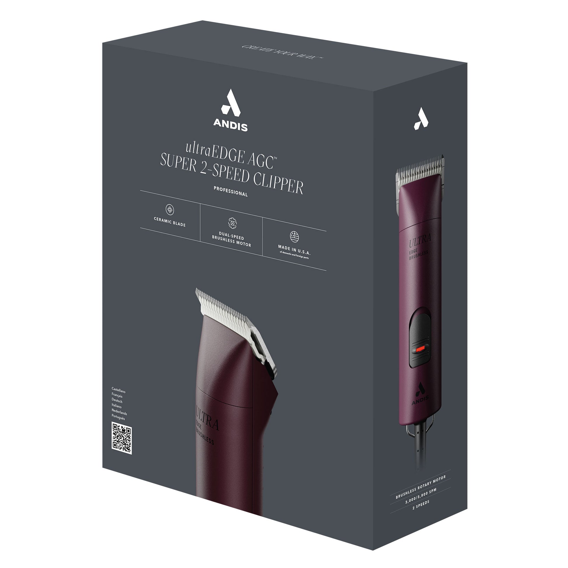 Burgundy AGC Super 2-Speed Clipper Box