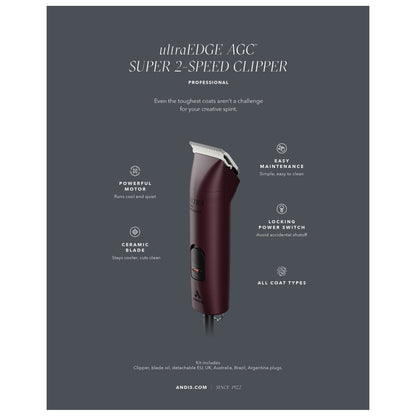 Burgundy AGC Super 2-Speed Clipper Back of Box