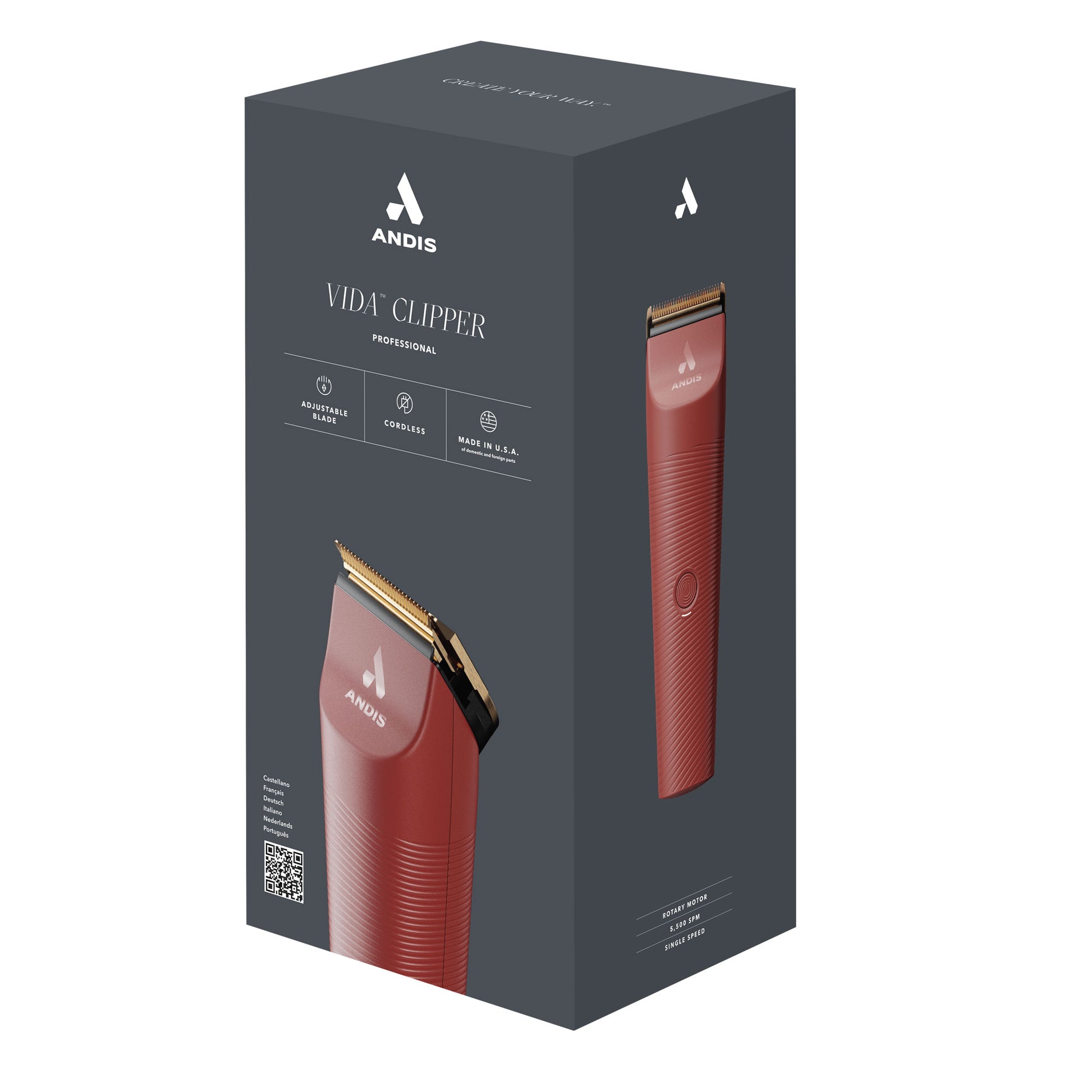 Andis Vida Cordless Clipper Box