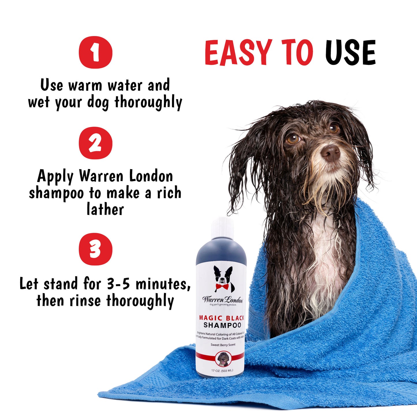 Easy to Use Magic Black Dog Shampoo