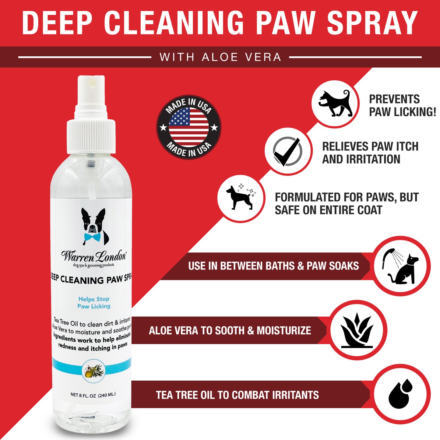 Warren London Deep Cleaning Paw Spray Benefits