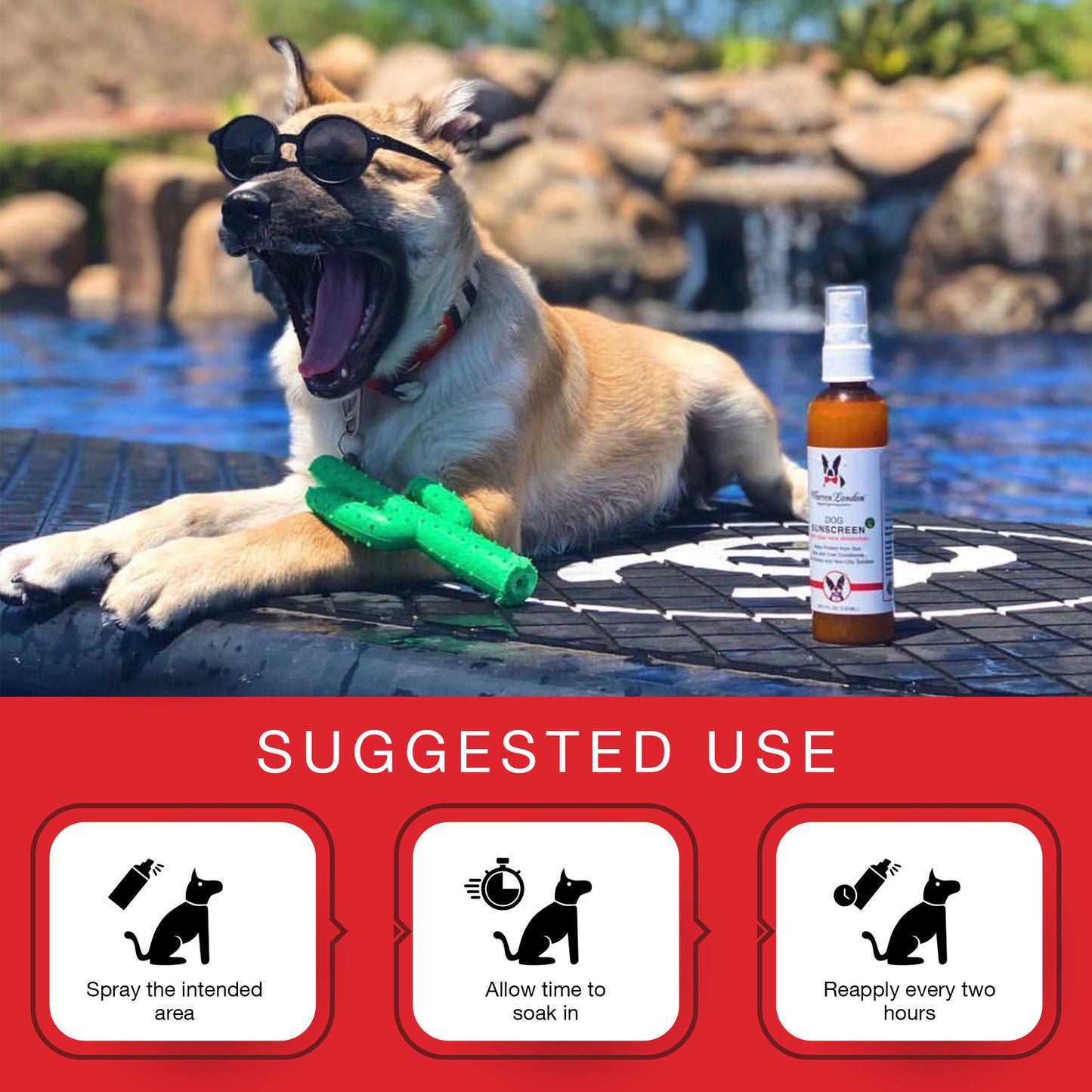 Dog Sunscreen Suggested Use