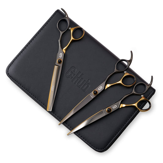 G:Hub Noir Scissor Set on Case