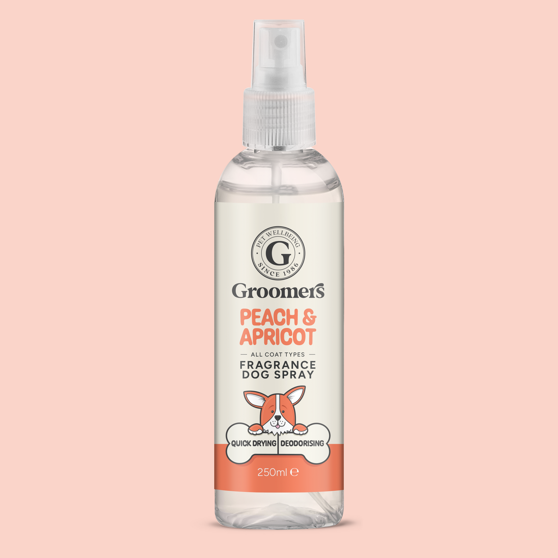  Peach & Apricot Deodorising Dog Fragrance Spray