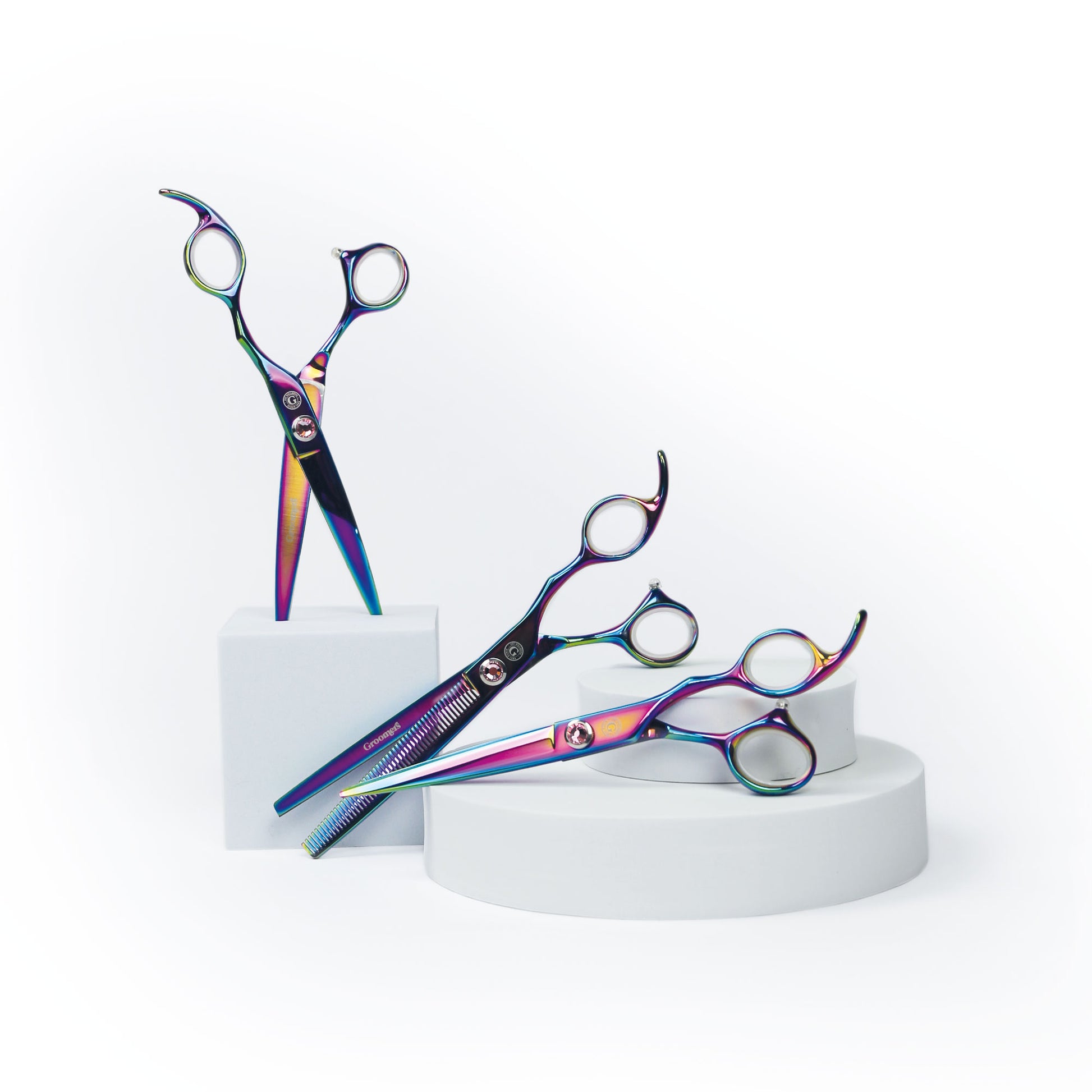 Rainbow 7 Inch Curved Scissor Set