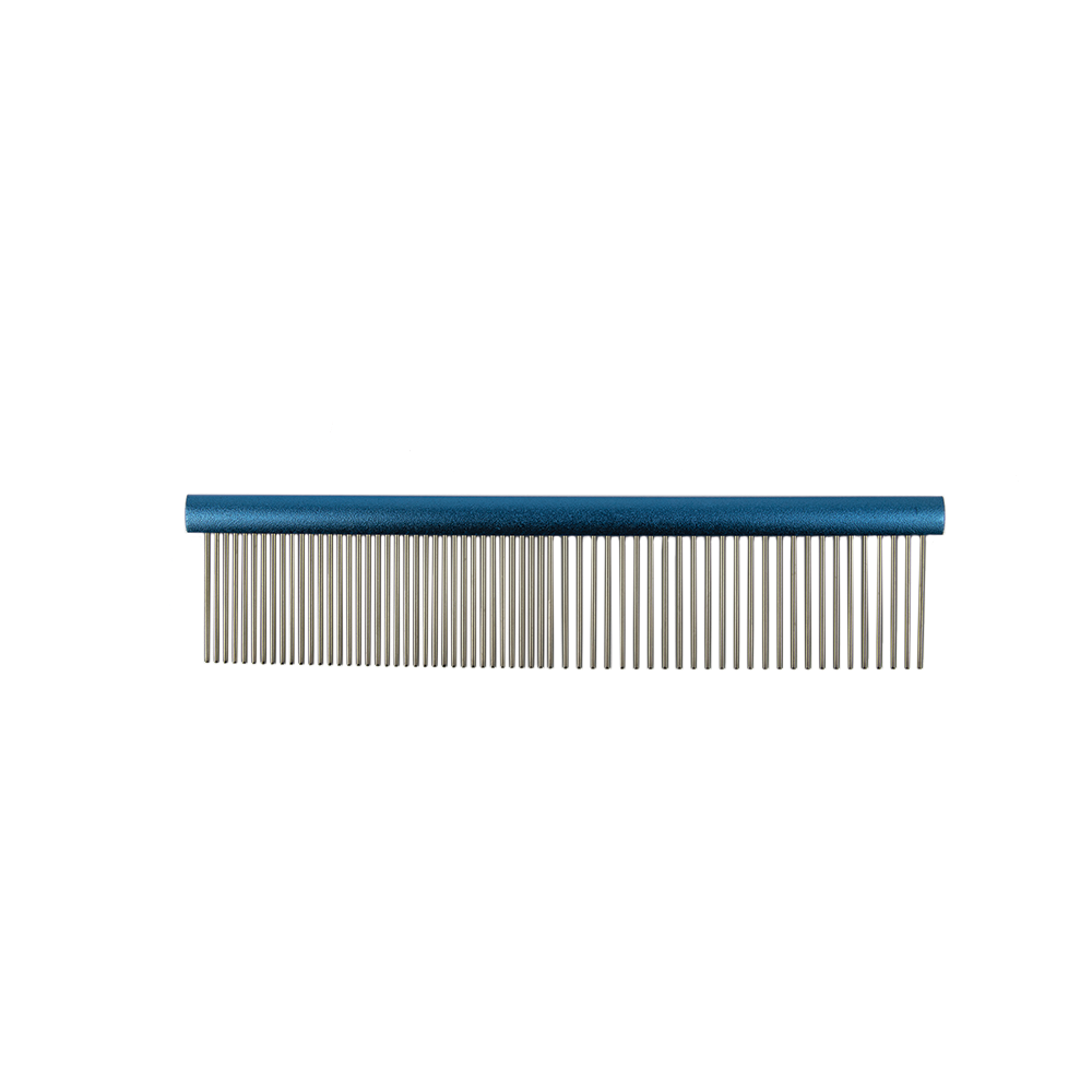 Dark Blue Handle Combination Dog Comb